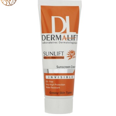 کرم ضد آفتاب بی رنگ درمالیفت با SPF50 مناسب پوست چرب حجم 40 میلی لیتر