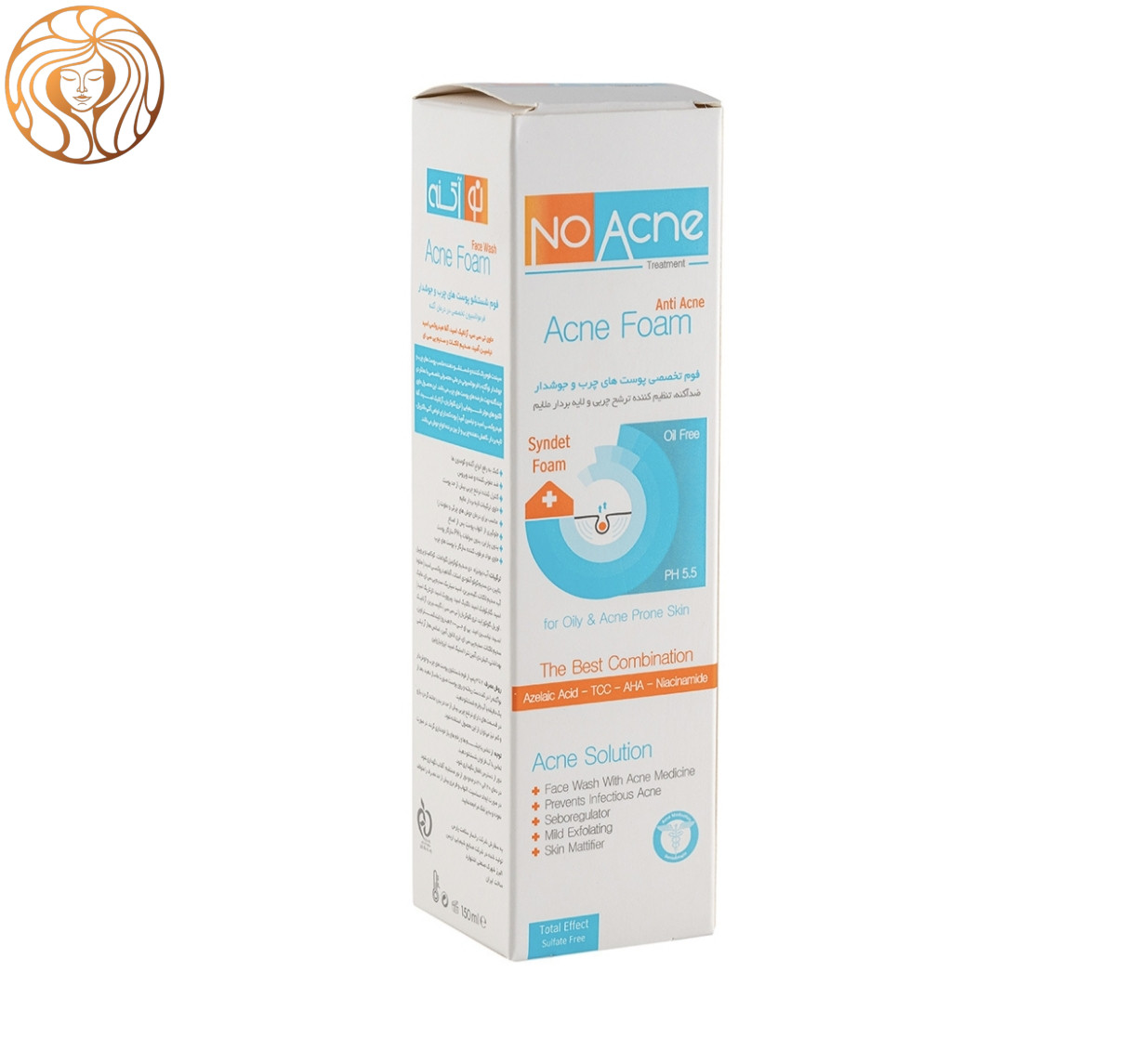 فوم شستشو نوآکنه مدل Acne Solution مناسب پوست چرب و جوش دار حجم 150 میلی لیتر