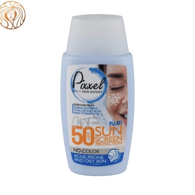 کرم ضد آفتاب بی رنگ پیکسل مدل Oily Acne Prone Skin با SPF50 مناسب پوست چرب حجم 50 میلی لیتر
