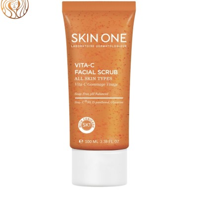 اسکراب صورت مدل Vit C مناسب انواع پوست حجم 100 میلی لیتر اسکین وان