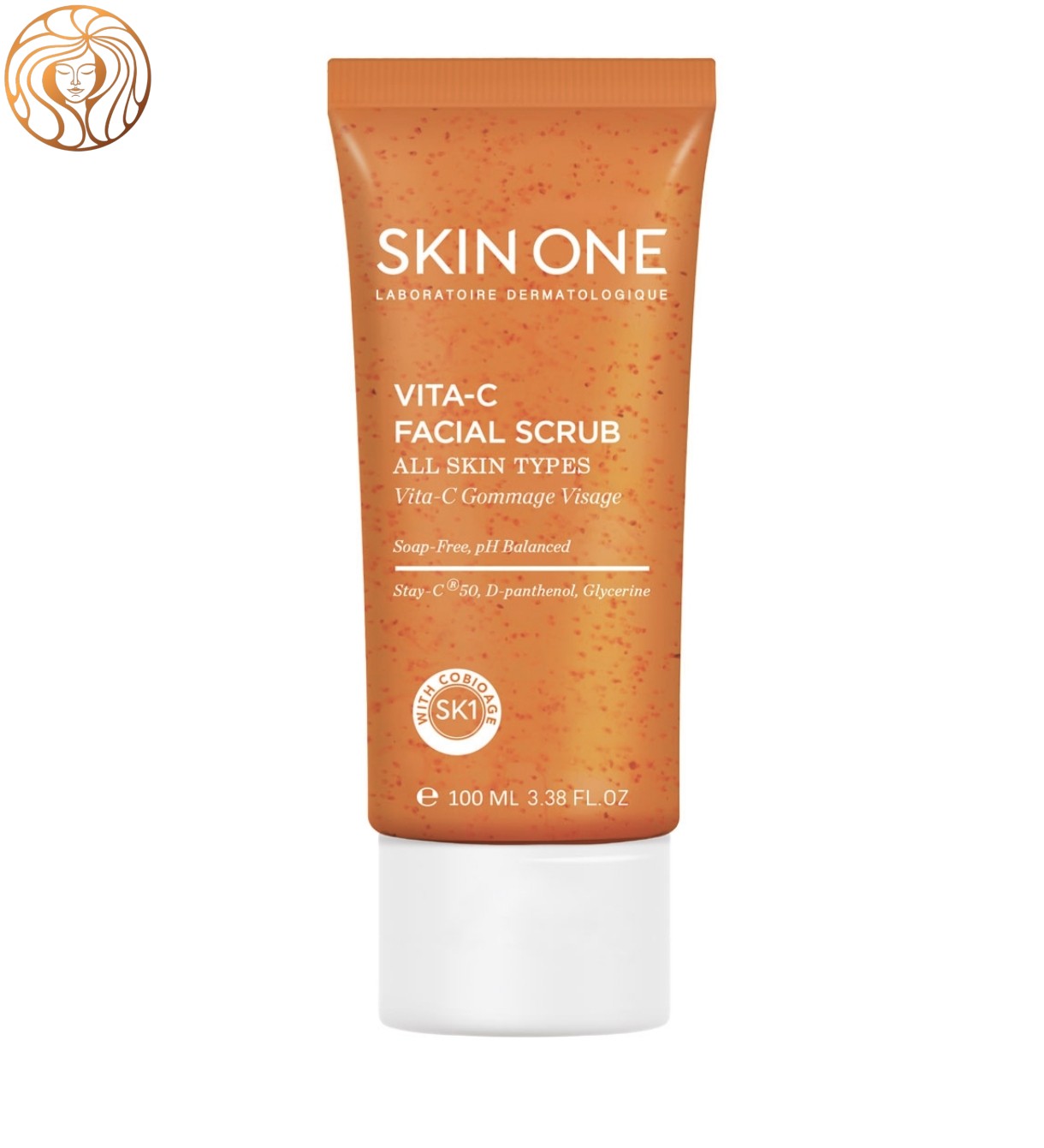 اسکراب صورت مدل Vit C مناسب انواع پوست حجم 100 میلی لیتر اسکین وان