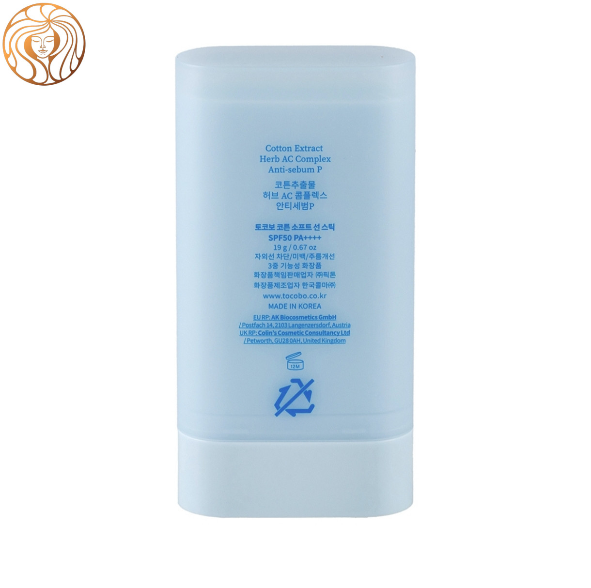 ضد آفتاب استیکی توکوبو اصل با SPF 50 حاوی عصاره پنبه کتان وزن 19 گرم