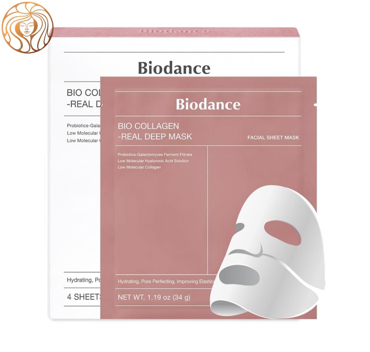 پک 4 عددی ماسک ورقه ای بایودنس مدل Bio Collagen