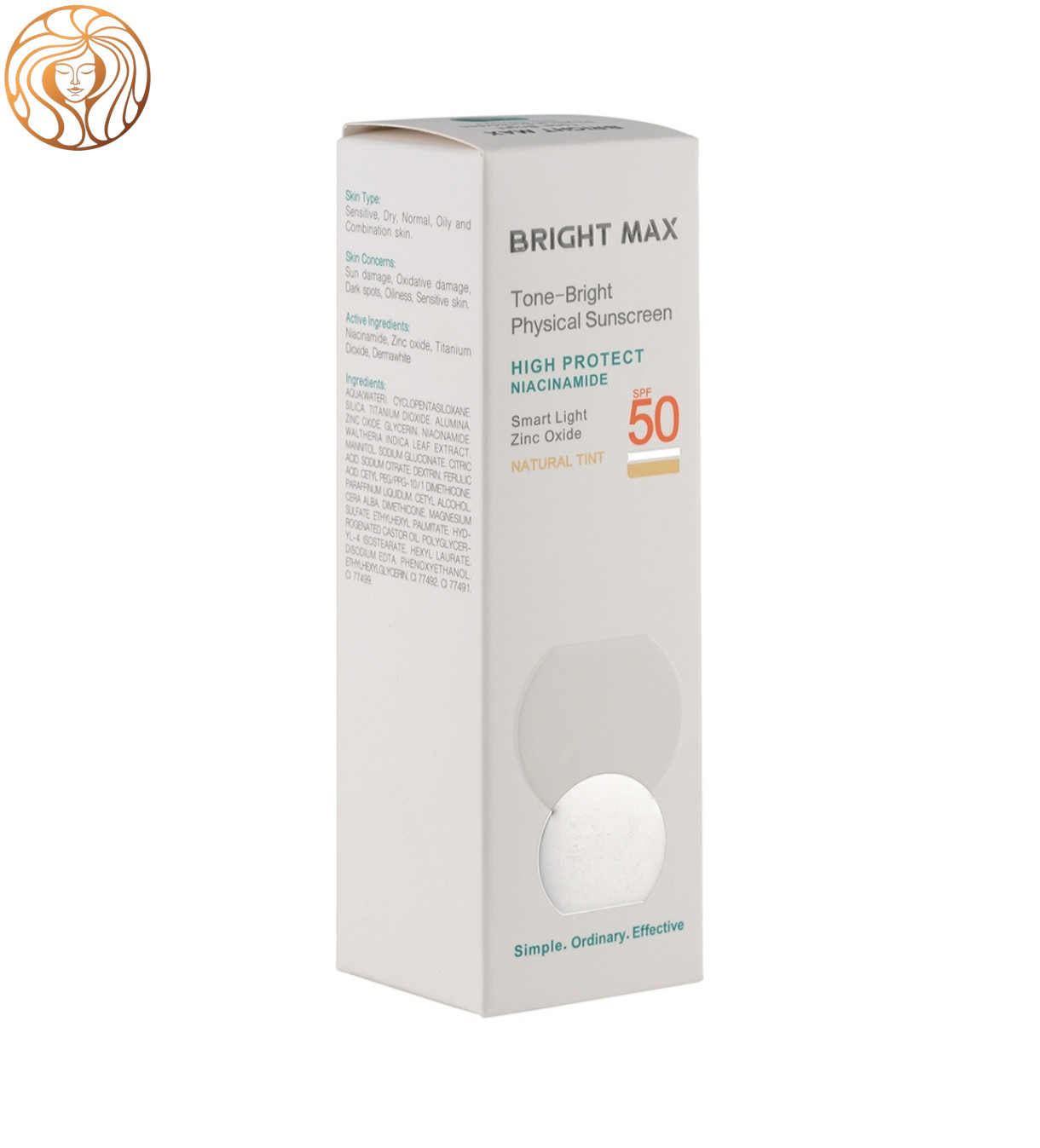 ضد آفتاب فیزیکال رنگی برایت مکس مدل Tone Bright با SPF 50 حجم 40 میلی لیتر