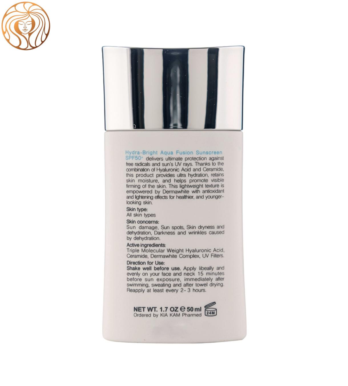 فلوئید ضد آفتاب برایت مکس دارای spf50 حجم 50 میلی لیتر